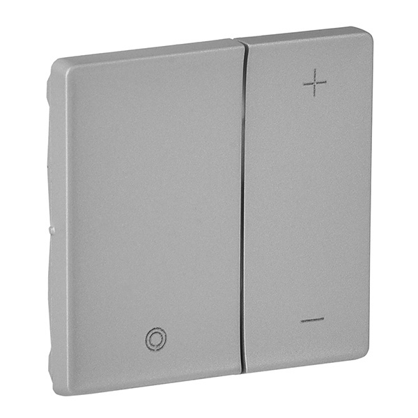 Лицевая панель для кнопочного светорегулятора Valena LIFE Legrand, алюминий
