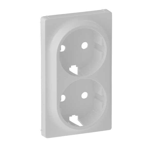 Лицевая панель для двойной силовой розетки 2х2К+З Valena LIFE Legrand, белый