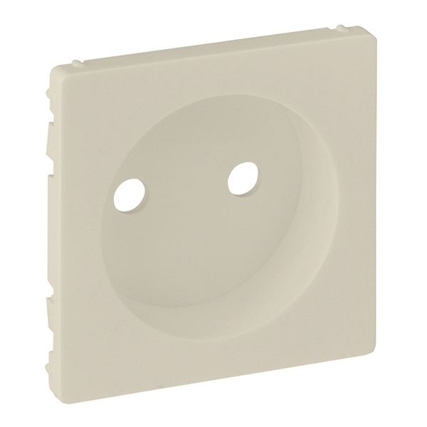 Лицевая панель силовой розетки 2К без заземления Valena LIFE Legrand, слоновая кость (бежевый)