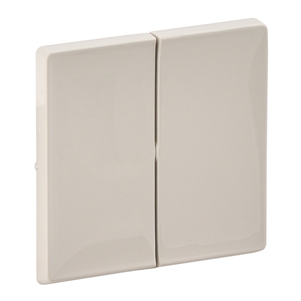 Лицевая панель для двухклавишного выключателя Valena LIFE Legrand, слоновая кость (бежевый)