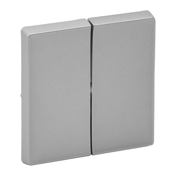 Лицевая панель для двухклавишного выключателя Valena LIFE Legrand, алюминий