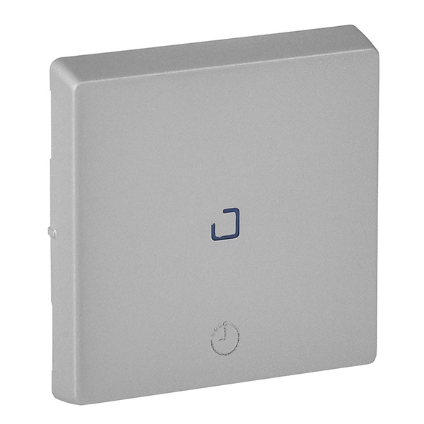Лицевая панель для выключателя с выдержкой времени 2-канального Valena LIFE Legrand, алюминий
