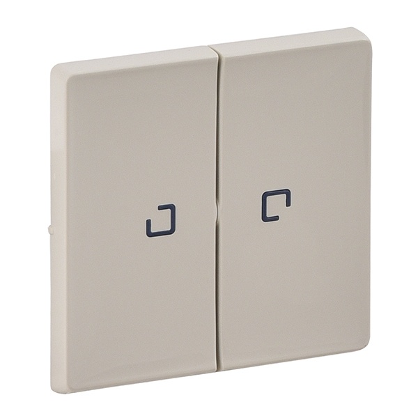 Лицевая панель для выключателя двухклавишного с подсветкой Valena LIFE Legrand, слоновая кость (бежевый)