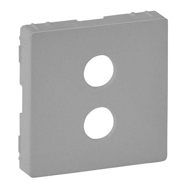 Лицевая панель для аудиорозетки (банан) одиночной Valena LIFE Legrand, алюминий