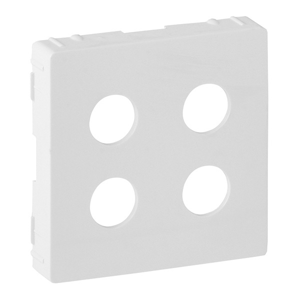 Лицевая панель для аудиорозетки (банан) двойной Valena LIFE Legrand, белый