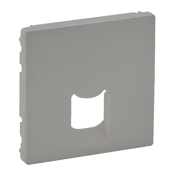 Лицевая панель для одиночных телефонных/информационных розеток Valena LIFE Legrand, алюминий