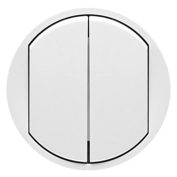 Накладка 2-ого выключателя двухклавишного Legrand Celiane белая