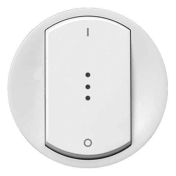 Накладка двухполюсного выключателя с подсветкой Legrand Celiane белая