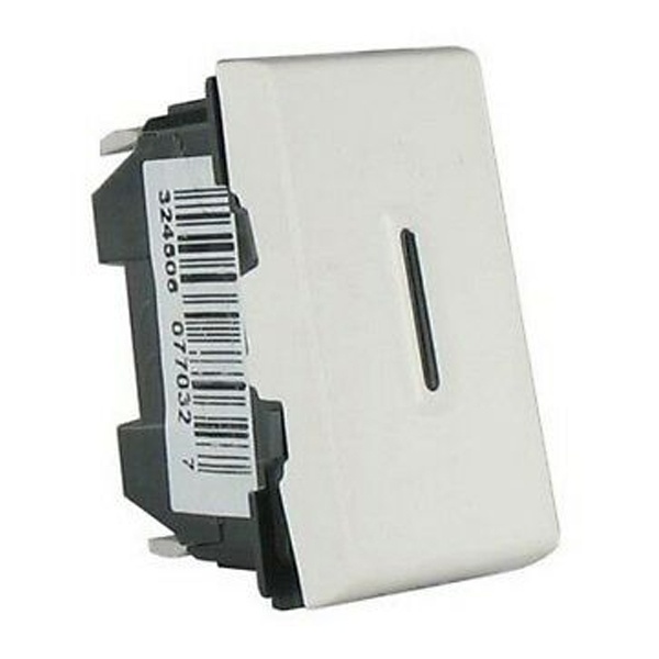 Кнопочный переключатель Legrand Mosaic 6A со светодиодной подсветкой 1 модуль белый