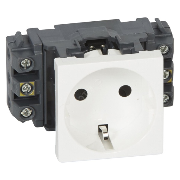 Розетка Legrand Mosaic 2К+З для кабель-каналов DLP винтовой зажим 2М, белая