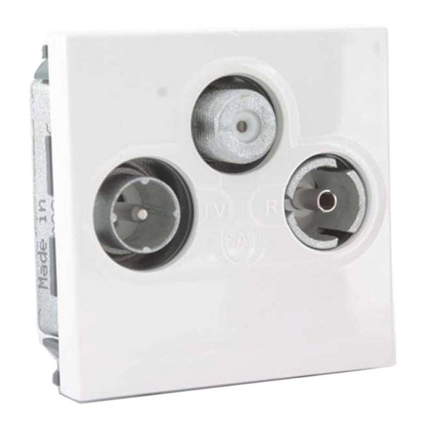 Розетка TV/RD/SAT Legrand Mosaic 0-2400 МГц 2 модуля