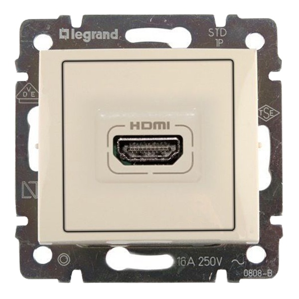 Розетка HDMI Legrand Valena слоновая кость (бежевый)