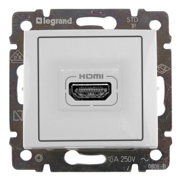 Розетка HDMI Legrand Valena белая