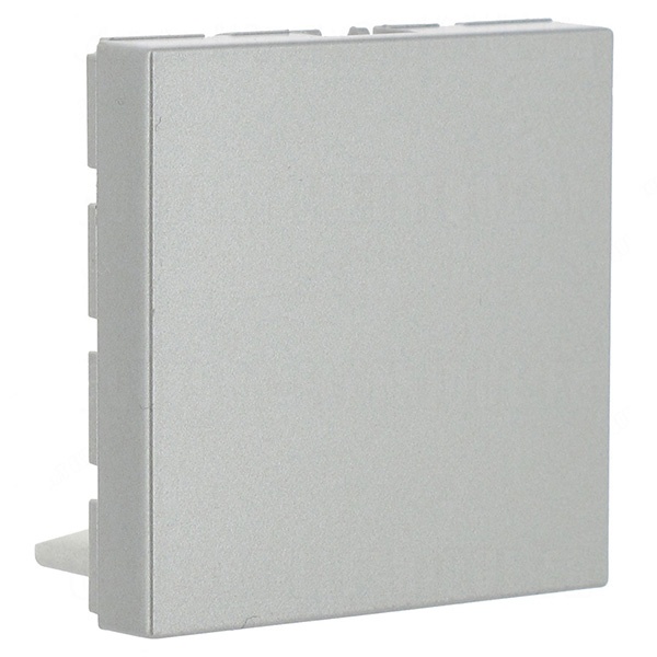 Заглушка Legrand Mosaic -2М 45х45 мм алюминий