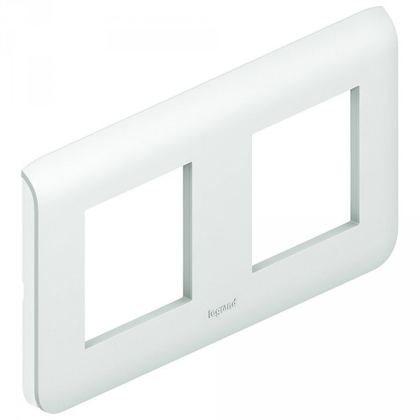 Рамка Legrand Mosaic 2х2 модуля горизонтальная белая