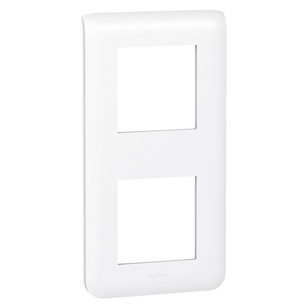 Рамка Legrand Mosaic 2х2 модуля вертикальная белая