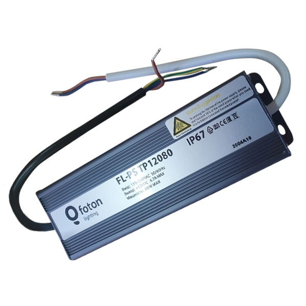 Блок питания Foton FL-PS TP12080 80W 12V IP67 для светодиодной ленты 180х70х45мм 980г