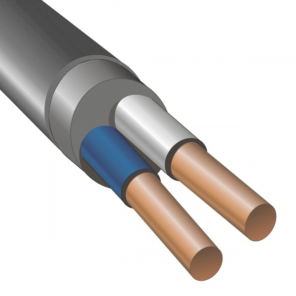 Кабель силовой Конкорд NYM 2х1,5 медный круглый ГОСТ 31996