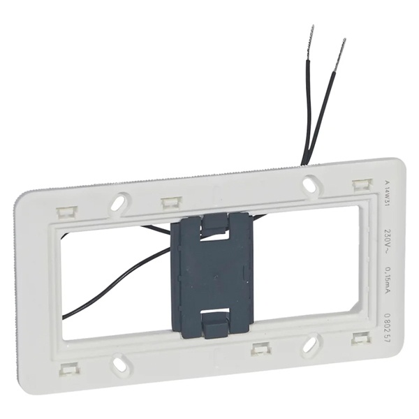 Суппорт Legrand Batibox 5 или 2х2 модуля вертикальный с подсветкой 0,03Вт