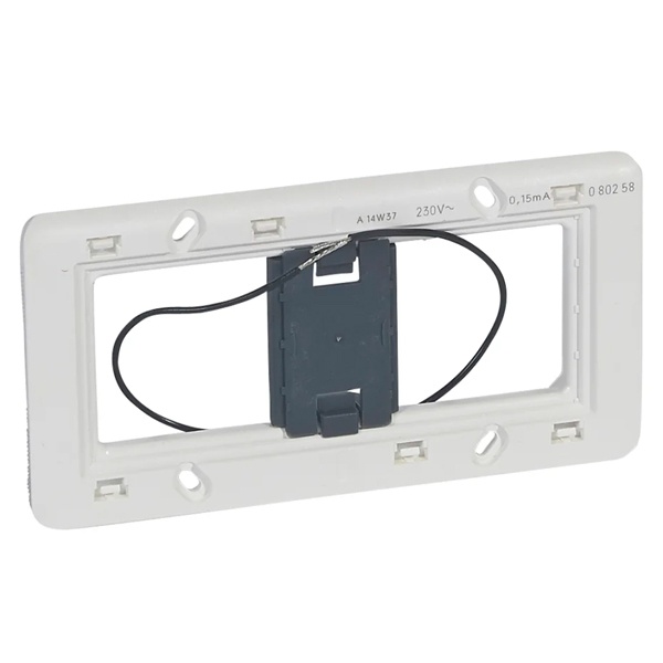 Суппорт Legrand Batibox 4/5 или 2х2 модуля горизонтальный с подсветкой 0,03Вт