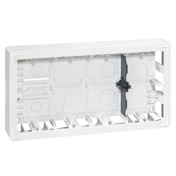 Накладная монтажная коробка Legrand Mosaic для суппорта 080268 глубиной 50мм 2x10 модуля белая