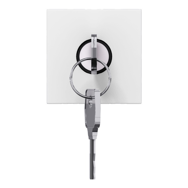 Выключатель с ключом Legrand Mosaic для светильников BAES 2 модуля белый