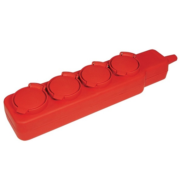 Удлинитель ИЭК У04В 4 места с защитными крышками IP44 2Р+PE/5метров 3х1мм2 16А/250В