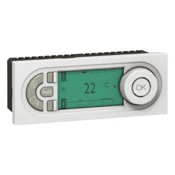 Программируемый электронный комнатный термостат Legrand Mosaic 7-35C 8A 5 модуля белый