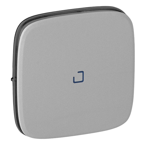 Лицевая панель для выключателя с подсветкой Valena ALLURE Legrand, алюминий