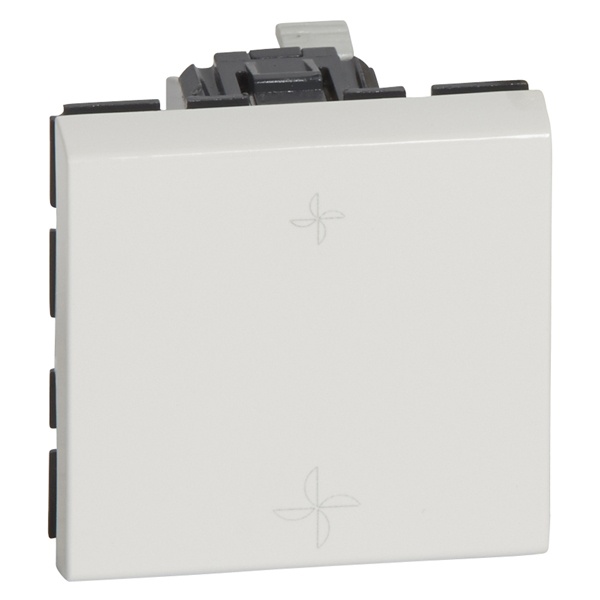 Переключатель на 2 направления Legrand Mosaic для управления вентиляцией 10A 2 модуля