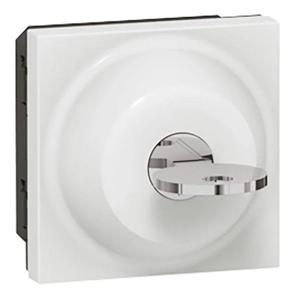 Выключатель с ключом Legrand Mosaic 3-позиционный 6A ключ RONIS 601 2 модуля белый