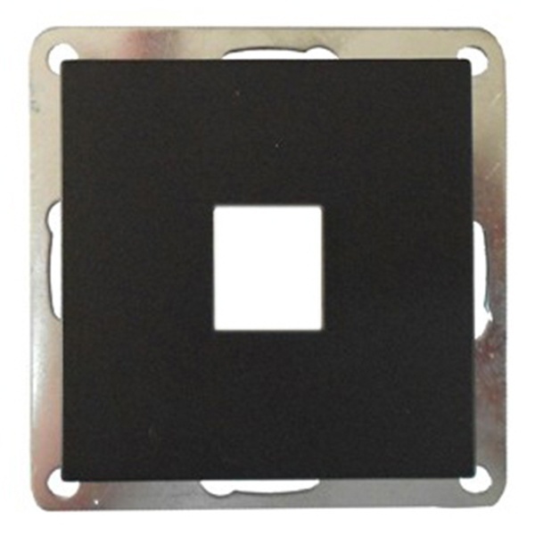 Накладка Экопласт для RJ-разъема на 1 вход без разъема LK60, черный бархат