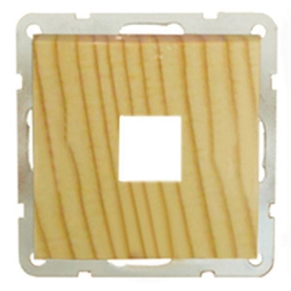 Накладка Экопласт для RJ-разъема на 1 вход без разъема LK60, сосна