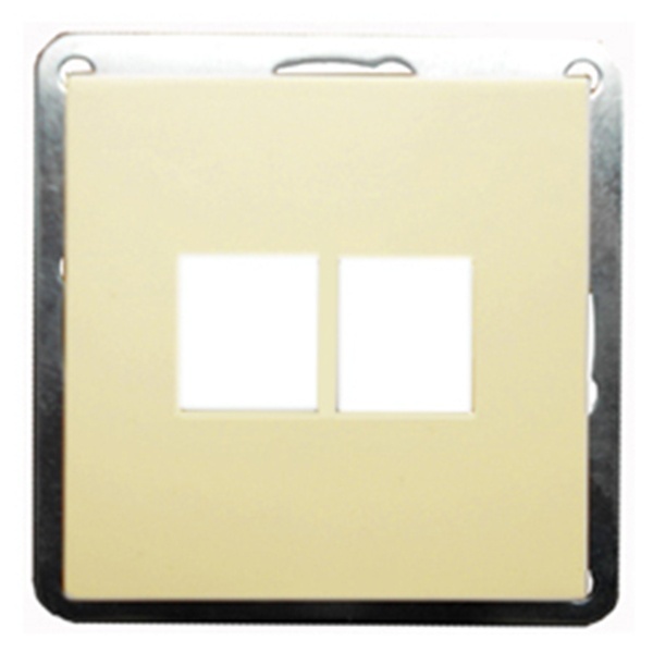 Накладка Экопласт для RJ-разъема на 2 входа без разъема LK60, бежевый