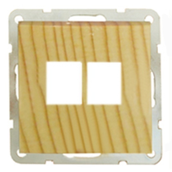 Накладка Экопласт для RJ-разъема на 2 входа без разъема LK60, сосна