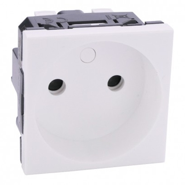 Розетка 2K Legrand Mosaic 2 модуля белый