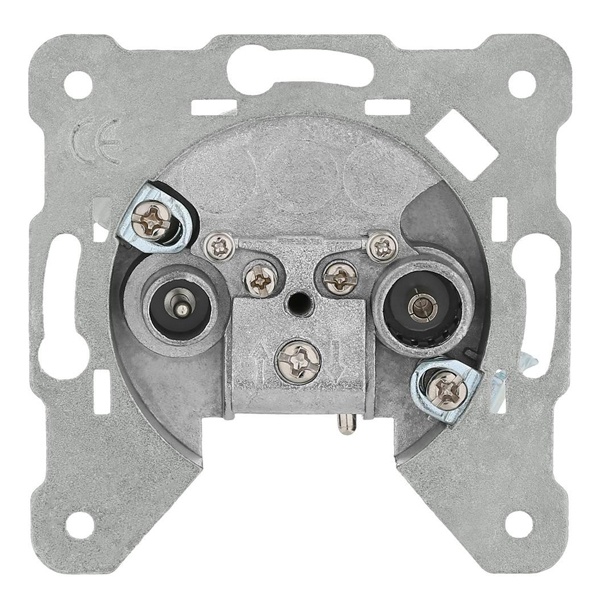 Механизм розетки Экопласт TV+FM проходной Flat