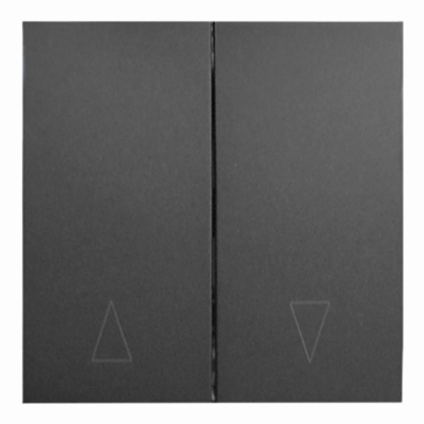 Клавиша выключателя 2-кл для жалюзи Экопласт LK60, черный бархат