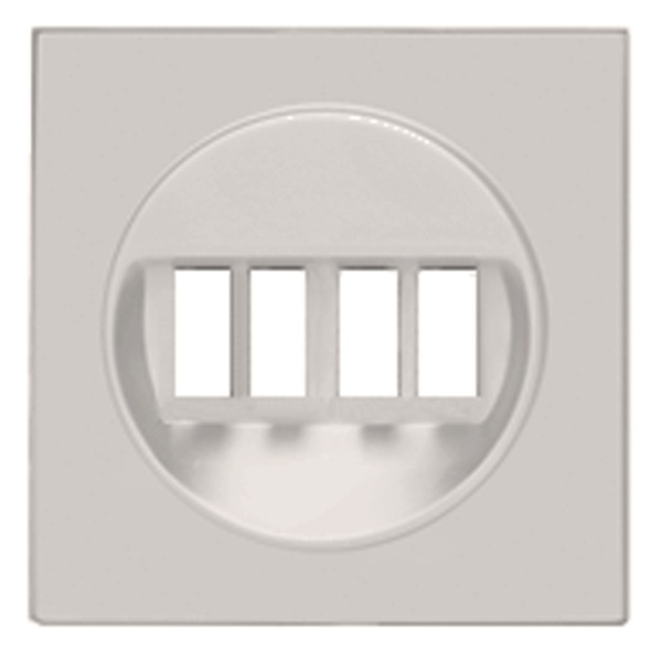 Накладка аудио-розетки Экопласт LK60, серебристый металлик