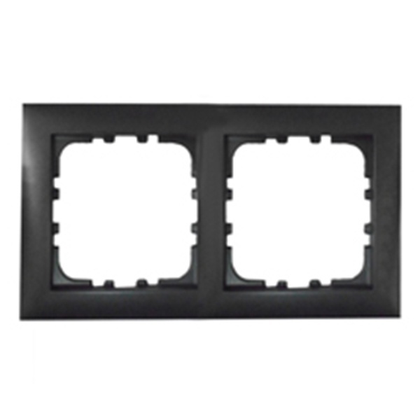 Рамка 2-постовая Экопласт LK60, черный бархат