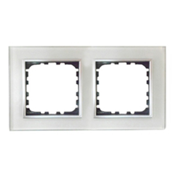 Рамка 2-постовая Экопласт LK60 из натурального светлого стекла LK60