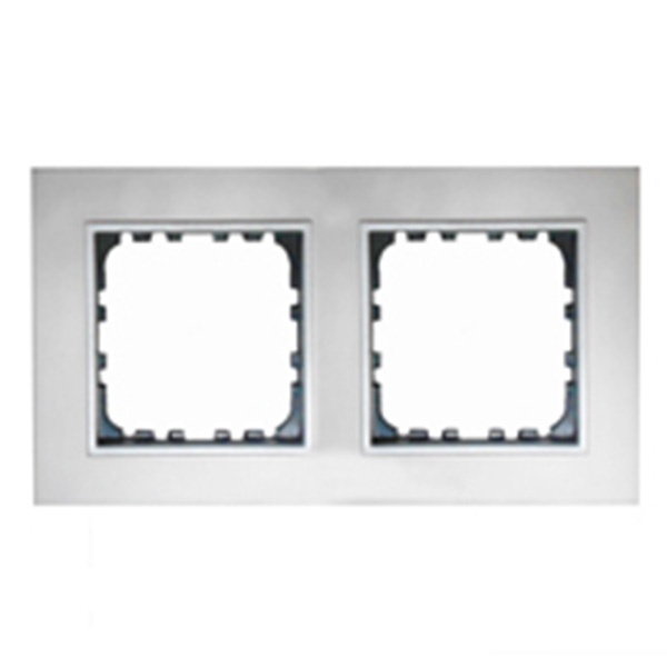 Рамка 2-постовая Экопласт LK60 из натурального анодированного алюминия LK60