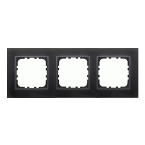 Рамка 3-постовая Экопласт LK60 из натурального темного стекла LK60