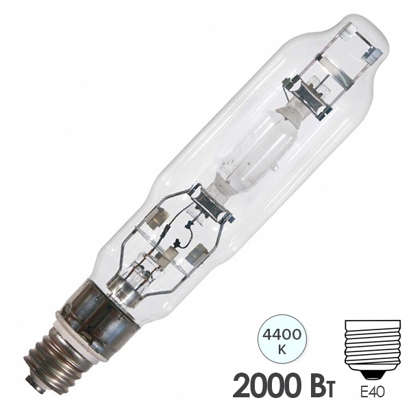 Лампа металлогалогенная Osram HQI-T 2000W/N 230V 19A E40 205000lm 4400K p30 d100x430mm 4008321979100 (МГЛ)