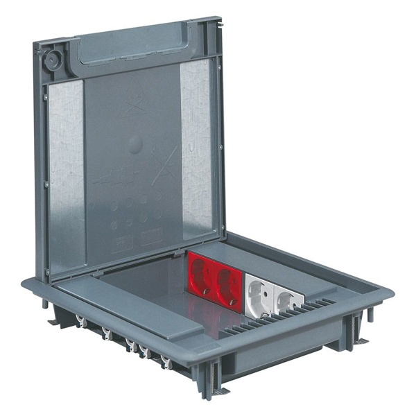 Напольный лючок Legrand DLP floor 16мод. гл.50мм под покрытие серый