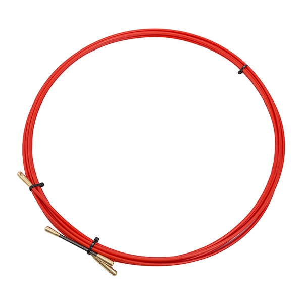 Кабельная протяжка стеклопруток Rexant d3,5мм, 5м красная, (мини УЗК в бухте)