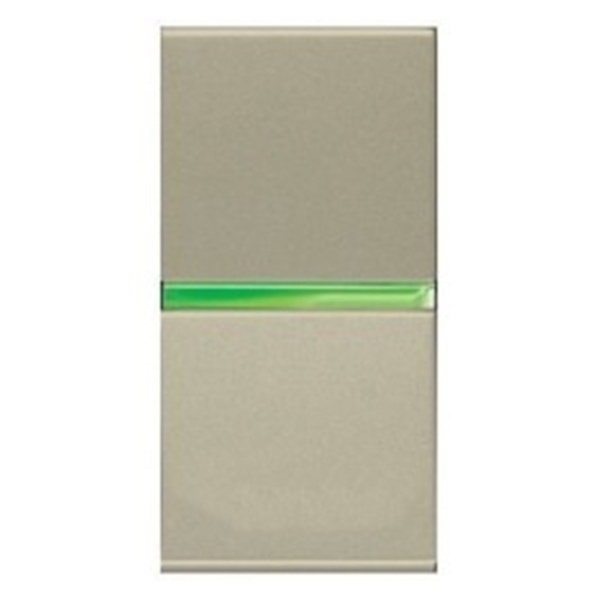 Одноклавишный выключатель с индикацией 1 модуль ABB Zenit, шампань (N2101.5 CV)