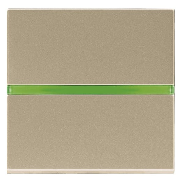 Одноклавишный выключатель с индикацией 2 модуля ABB Zenit, шампань (N2201.5 CV)