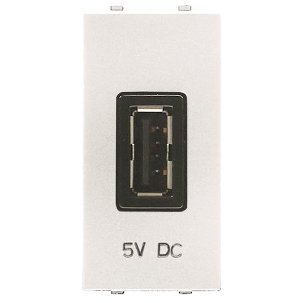 USB зарядное устройство ABB 1 модуль 750мА Zenit,альпийский белый (N2185 BL)