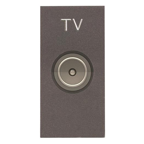 Розетка TV простая 1 модуль ABB Zenit, антрацит (N2150.7 AN)